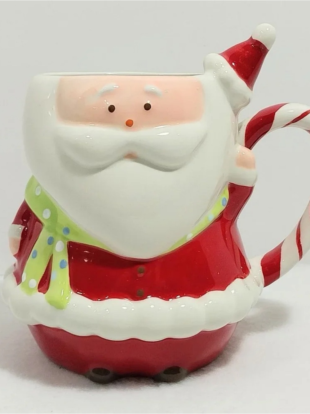 Festive Santa Ceramic Mug - Red and White